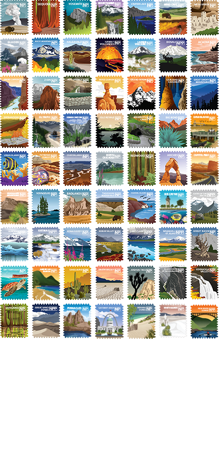 63 National Parks Complete Set